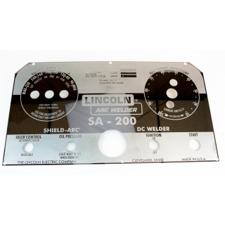 Black Face Mirrored Stainless Steel FACEPLATE/NAMEPLATE SA-200