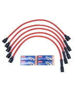 Red Taylor Pro SA-200 Distributor Plug Wire Set and 4 Spark Plugs
