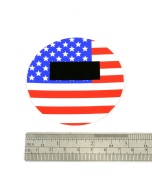 Red-White-Blue USA Flag Pancake Helmet Sticker