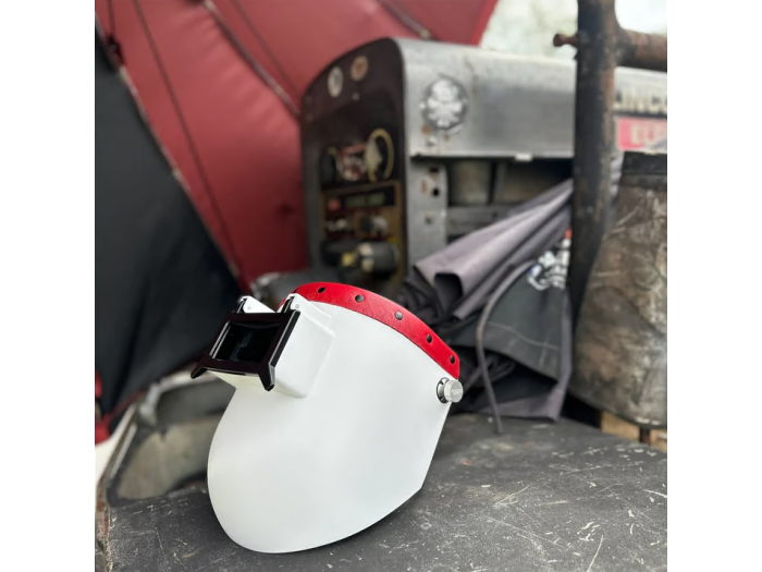 Pipeliner's Cloud White Carbon Fiber Welding Hood "Chopped Top" BW Parts