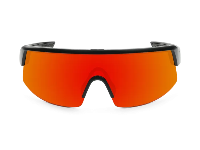 BOMB RIPPA Safety / Matte Black Frame / Polarized Red Mirror Lens