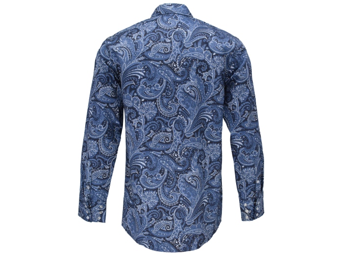 paisley JZ Richards Dbl Xlong Tie-Black Paisley - Hensley's Big and Tall