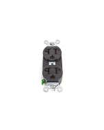Construction Grade Black Duplex Receptacle 20A 125V