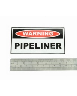 WARNING PIPELINER Helmet Sticker