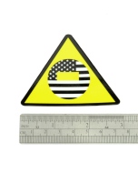 Triangle USA Flag Pancake Helmet Sticker