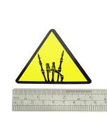 Triangle Skeleton Hand Helmet Sticker