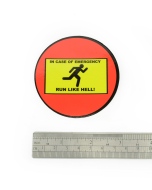 Emergency Run Like Helmet Sticker
