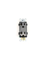Black Decora Duplex Receptacle 20A 125V