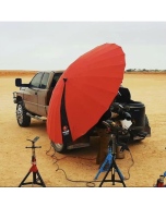 Pipeliners Cloud 8' Red Canopy 60MPH Tested Umbrella