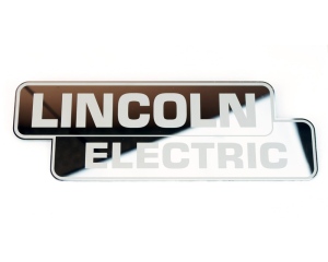 Mirrored Stainless Steel Lincoln Electric Decal  9" x 3-1/8"
