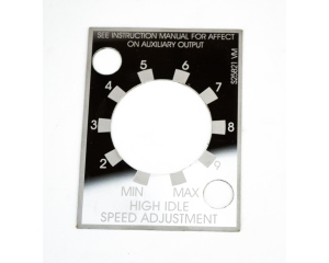 Polished Stainless Steel High Idle Speed Adjustment Plate for Pipeliner 200D
