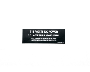 Lincoln OEM Receptacle Decal Sticker (9ST13086-22 / T13086-22) (code above 7700) 3" x 1 1/8"