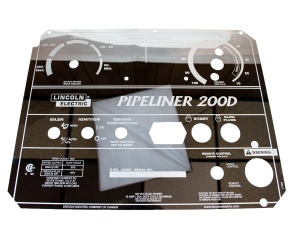 Lincoln Pipeliner 200D Welder Mirrored Stainless Steel Faceplate (9SL11952 / L11952)