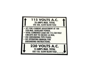 Lincoln OEM Receptacle Decal Sticker (9SS17140 / S17140) 3 1/8" x 2 3/4"