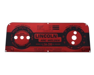 LINCOLN SA-200 Red Face 5-Selector FacePlate M-10926 - Aluminum Photo-Metal