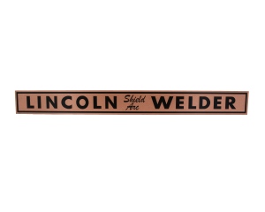 Lincoln Shield Arc Name Plate - Copper/Black