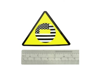 Triangle USA Flag Pancake Helmet Sticker