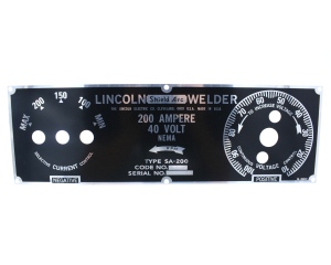 Lincoln SA-200 5 Position Long Hood Nameplate/Faceplate (9SM8803 / M8803)