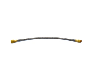 14 Inch Braided Oil Line Hose with Brass Fittings