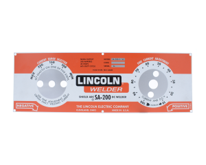 LINCOLN SA-200 Red Face NAMEPLATE/FACEPLATE M8803
