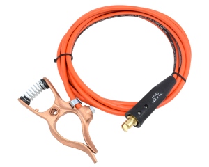 2 Gauge Welding Lead Whip with Stinger and Grounding Clamp