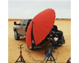 Pipeliners Cloud 8' Red Canopy 60MPH Tested Umbrella