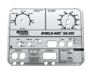 Lincoln SA-250 Perkins 3.152 Faceplate/Nameplate (Codes 10073 & 10074)