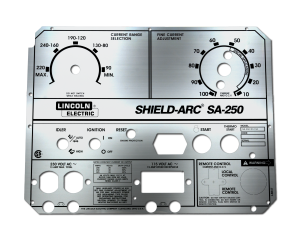 Lincoln SA-250 Perkins 3.152 Faceplate/Nameplate (Codes 10073 & 10074)