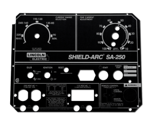 Lincoln SA-250 Perkins 3.152 Faceplate/Nameplate (Codes 10073 & 10074)