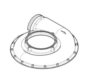 Lincoln OEM Housing, Molded Mobiflex, Inlet Side (9SS31229-4 / S31229-4)