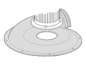 Lincoln OEM Fan Housing, Motor Side (9SS23281-1 / S23281-1)