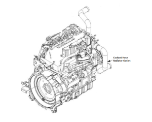 Lincoln OEM Coolant Outlet Radiator Hose (9SG7363-1 / G7363-1)