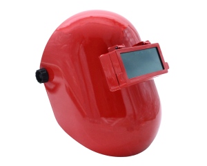 Red Sugar Scoop Pipeliner Helmet with Flip-Up