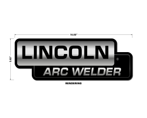 Mirrored Gloss Photometal Lincoln Door Decal (9SS27368-6 / S27368-6) (16 Inches)