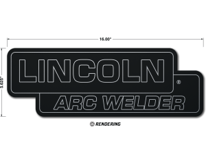 Midnight Matte Photometal Lincoln Door Decal (9SS27368-6 / S27368-6) (16 Inches)