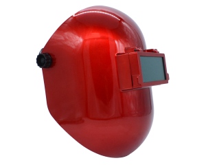 Gloss Red Sugar Scoop Pipeliner Helmet with Flip-Up