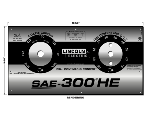 Lincoln SAE-300 HE Mirrored Gloss Photometal Faceplate Nameplate (9SL15885 / L15885)