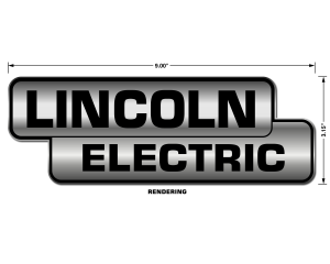 Mirrored Gloss Photometal  Lincoln Electric Decal  9" x 3.15"