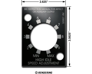 Polished Stainless Steel High Idle Speed Adjustment Plate for Pipeliner 200D (9SS25821 / S25821)