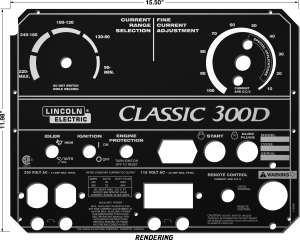 Lincoln Classic 300D Matte Black Photometal Faceplate (9SL10849 / L10849)