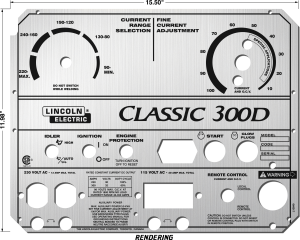 Lincoln Classic 300D Satin Silver Photometal Faceplate (9SL10849 / L10849)