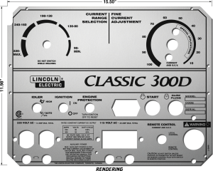 Lincoln Classic 300D Matte Silver Photometal Faceplate (9SL10849 / L10849)