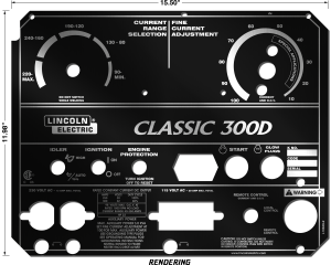 Lincoln Classic 300D Gloss Black Faceplate (9SL10849-2 / L10849-2)