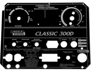 Lincoln Classic 300D Custom Satin Black Faceplate (9SL10849-2 / L10849-2)