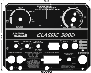 Lincoln Classic 300D Matte Black Faceplate (9SL10849-2 / L10849-2)
