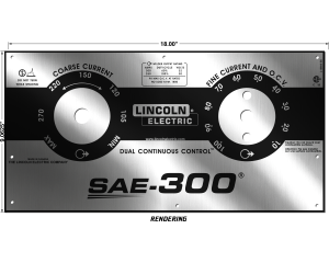 SAE-300 Mirrored Gloss Photometal Upper Faceplate (9SL15885 / L15885)