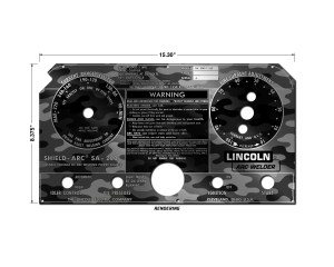 Lincoln SA-200 BlackFace Camo Gloss Photometal Faceplate (9SL5750 / L5750)