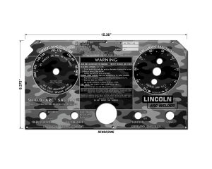 Lincoln SA-200 BlackFace Camo Matte Photometal Faceplate (9SL5750 / L5750)