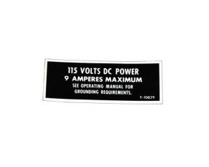 Lincoln OEM Receptacle Decal Sticker (9ST10829 / T10829) (code below 7700) 3" x 1 1/8"