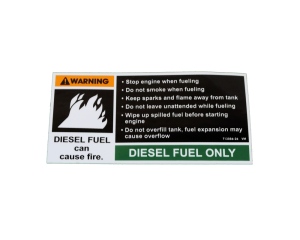 Lincoln Diesel Fuel Only Decal Sticker (9ST13086-26 / T13086-26) 5 1/2" x 2 1/4"